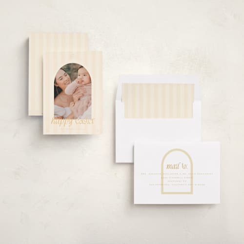 This is a sunshine easter photo cards with standard by Blustery August called stripes printing on recycled smooth signature in standard