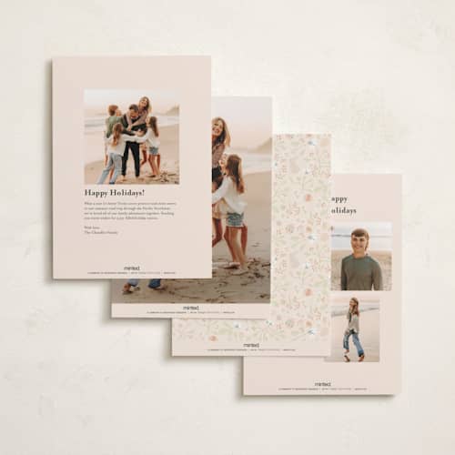 This is a just peachy easter photo cards with standard by Kamala Nahas called easter garden printing on recycled smooth signature in standard