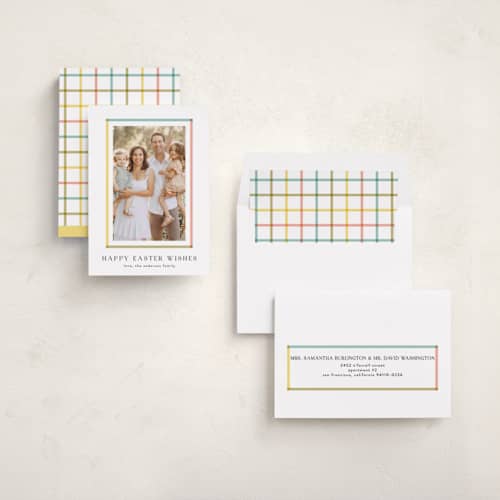 This is a sunshine easter photo cards with standard by Iveta Angelova called colorful frame printing on recycled smooth signature in standard
