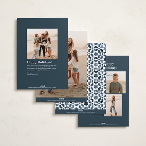 This is a ocean eid cards with standard by Jackie Crawford called painted tiles printing on recycled smooth signature in standard