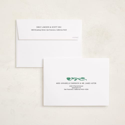 This is a emerald eid cards with standard by Inkblot Design called ornamental printing on recycled smooth signature in standard