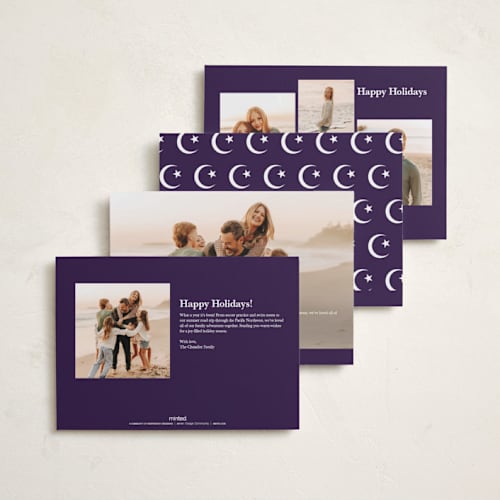 This is a plum eid cards with standard by Morgan Kendall called regal printing on recycled smooth signature in standard