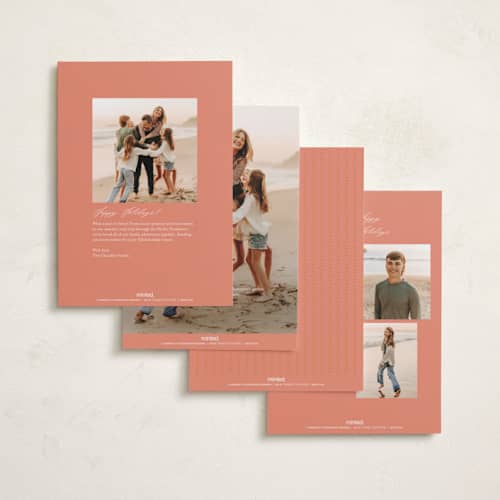 This is a coral eid cards with standard by Cindy Reynolds called divine light printing on recycled smooth signature in standard