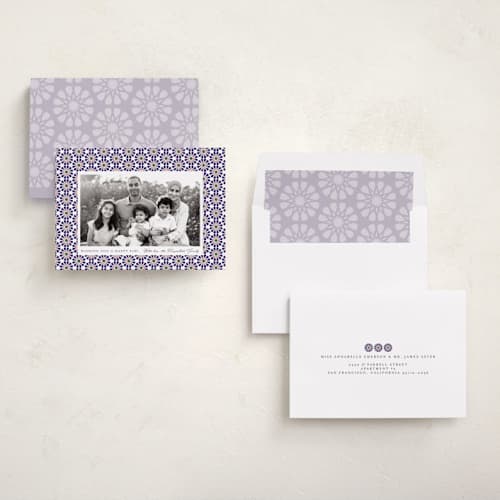 This is a dusk eid cards with standard by Inkblot Design called infinity printing on recycled smooth signature in standard