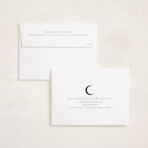 This is a deep sea eid cards with standard by Morgan Kendall called hanging stars printing on recycled smooth signature in standard