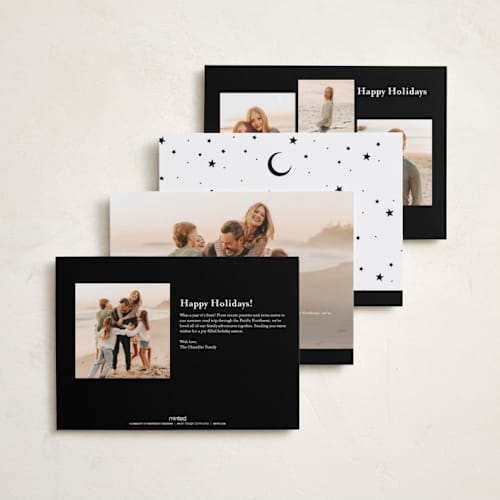 This is a snow eid cards with standard by AK Graphics called starry surround printing on recycled smooth signature in standard