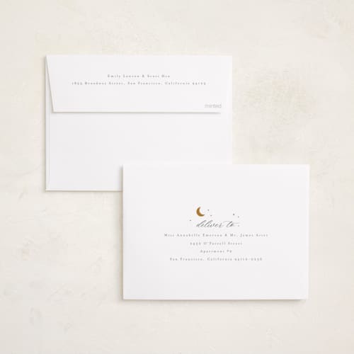 This is a golden eid cards with standard by Hudson meet Rose called eid mubarak printing on recycled smooth signature in standard