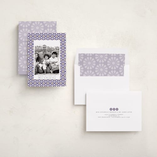 This is a dusk eid cards with standard by Inkblot Design called infinity printing on recycled smooth signature in standard