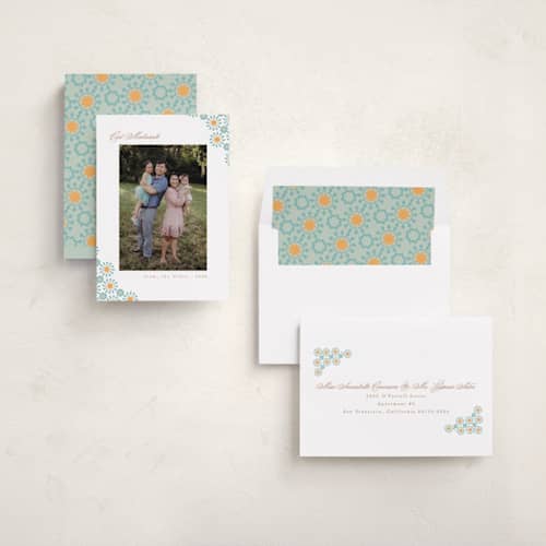 This is a neel eid cards with standard by Creo Study called patterned printing on recycled smooth signature in standard