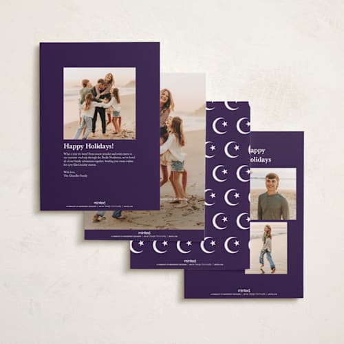This is a plum eid cards with standard by Morgan Kendall called regal printing on recycled smooth signature in standard