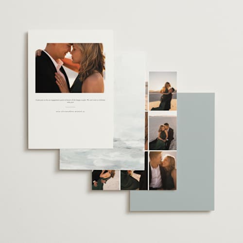 This is a fog engagement party invitations with foil pressed by Nicoletta Savod called perspective printing on signature in standard