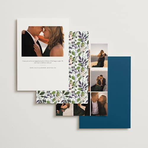 This is a bouquet engagement party invitations with standard by Paper Sun Studio called fresh floral brunch printing on signature in standard