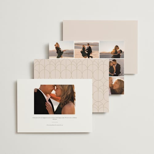 This is a salt engagement party invitations with standard by Stephanie Hawkes called krista printing on signature in standard