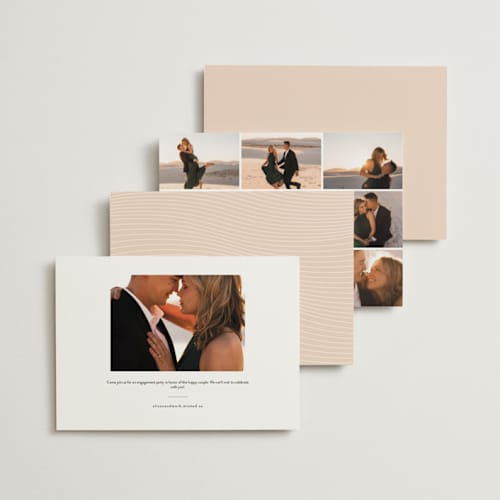 This is a cocoa engagement party invitations with standard by chocomocacino called gelt printing on signature in standard