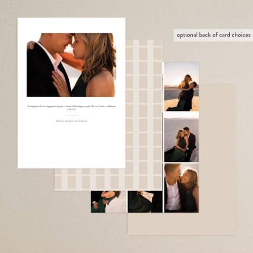 This is a parchment engagement party invitations with standard by Kaydi Bishop called by your side printing on signature in standard