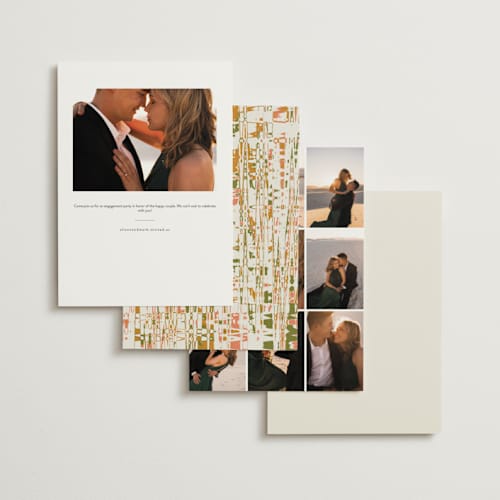 This is a desert engagement party invitations with standard by Owl and Toad called north printing on signature in standard