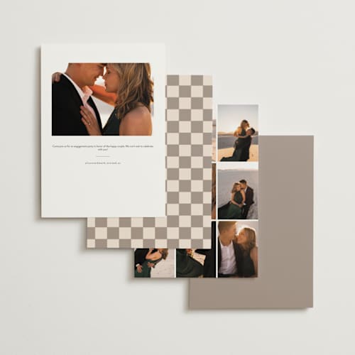 This is a sparrow engagement party invitations with standard by Owl and Toad called bright printing on signature in standard