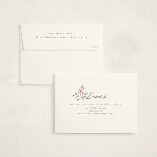 This is a wildflower debutante party invitations with foil pressed by Paper Raven Co. called magic garden printing on signature in standard