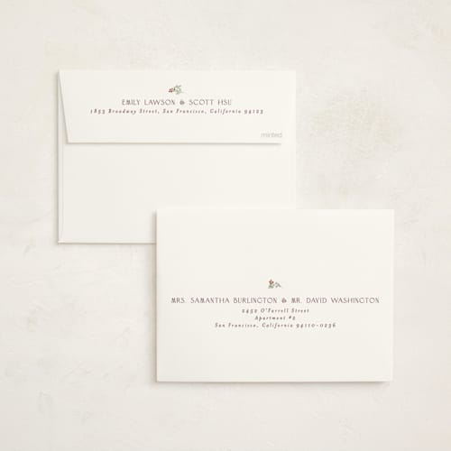 This is a snow debutante party invitations with foil pressed by Gwen Bedat called sapin printing on signature in standard