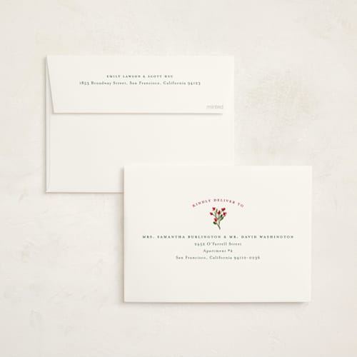This is a ruby debutante party invitations with foil pressed by Claudia Orengo called regency vase printing on signature in standard