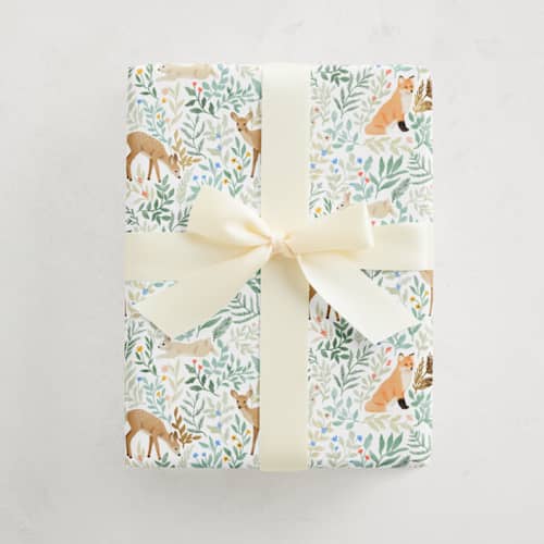 This is a forest wrapping paper by Elly called wildfolk in standard