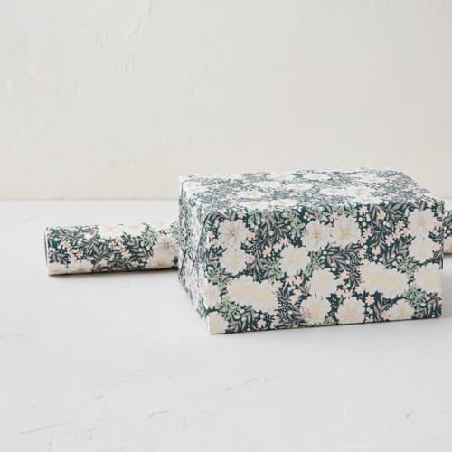 This is a cobalt wrapping paper by Alethea and Ruth called illuminated blooms in standard