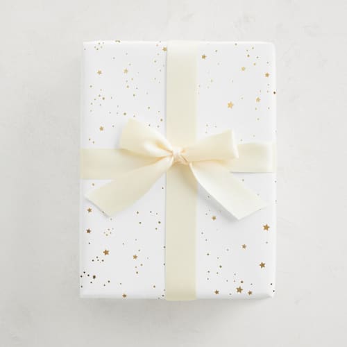 This is a cloud wrapping paper by Jenna Holcomb called confetti stars in standard