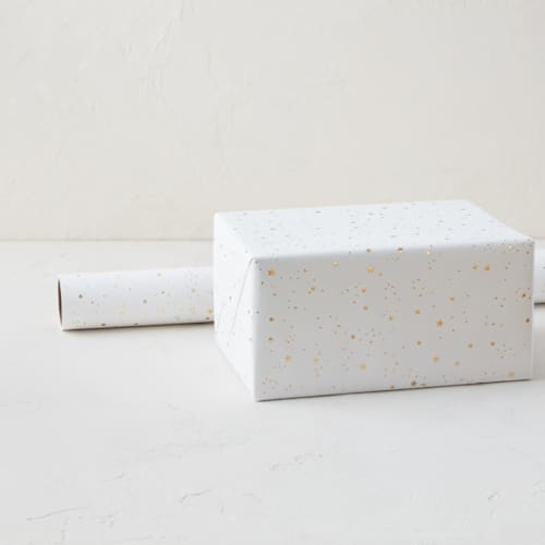 This is a cloud wrapping paper by Jenna Holcomb called confetti stars in standard