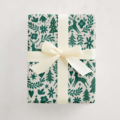 This is a spruce wrapping paper by Pace Creative Design Studio called holiday folk pattern in standard