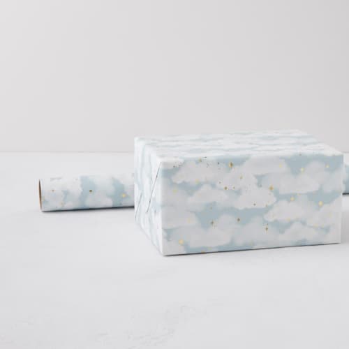 This is a sky wrapping paper by Rebecca Durflinger called starry lullaby sky in standard