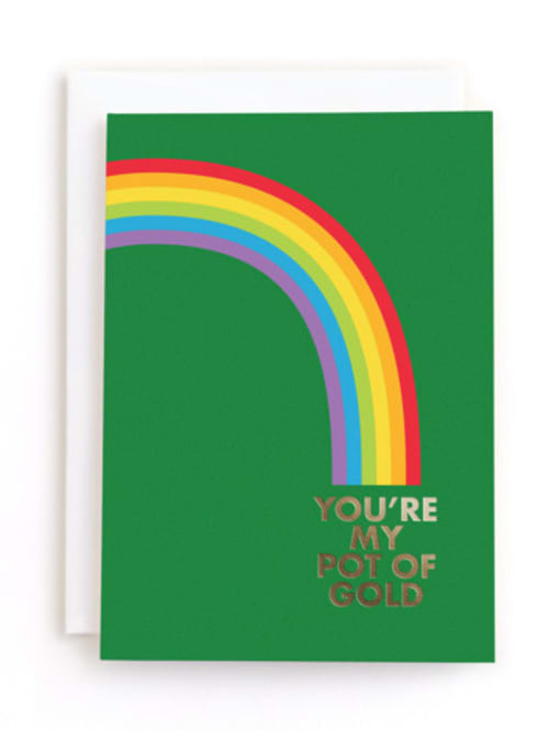 This is a rainbow tbd by mo kelley called you're my pot of gold in greeting cards