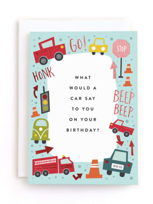 This is a aqua tbd by Amy Payne called wheelie great day in greeting cards