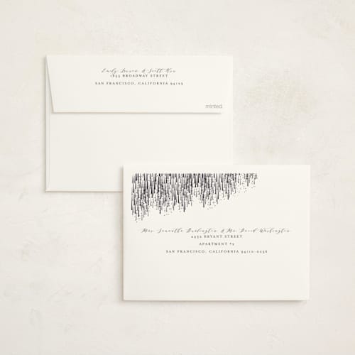 This is a midnight holiday party invitations with foil pressed by Kristie Kern called swank soirée printing on signature in standard