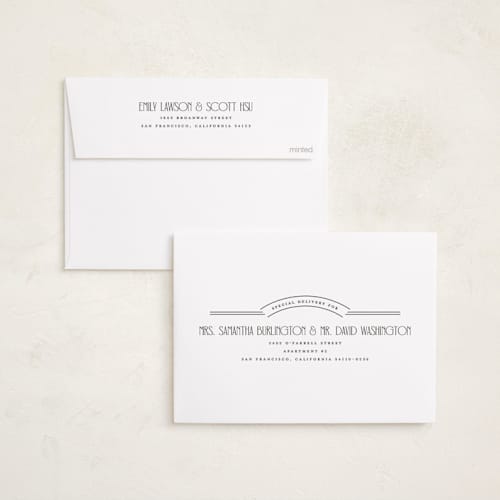 This is a charcoal holiday party invitations with foil pressed by Heather Schertzer called aged to perfection printing on signature in standard