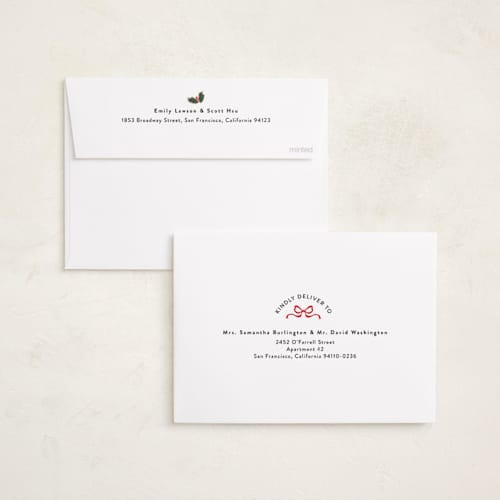 This is a ebony holiday party invitations with foil pressed by Susan Moyal called holiday bash printing on signature in standard