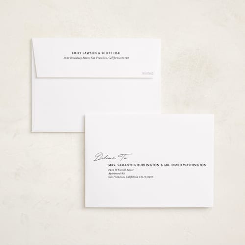 This is a ice holiday party invitations with foil pressed by Eva Tadros called feeling toasty printing on signature in standard