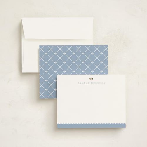 This is a celestial foil stamped stationery with foil pressed by Olivia Raufman called petite dragonfly printing on signature in 4.25x5.5