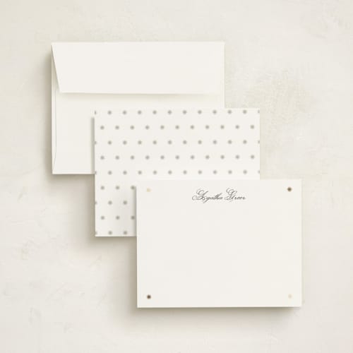 This is a cloud foil stamped stationery with foil pressed by Kelly Watkins called simple stars printing on signature in 4.25x5.5