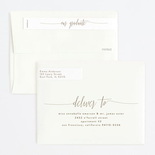 This is a cloud graduation announcements with standard by Phrosné Barwood called my name is printing on signature80 in booklette
