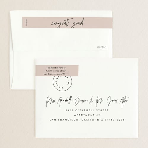 This is a spruce graduation announcements with standard by JoAnn Jinks called she's still graduating printing on signature80 in booklette