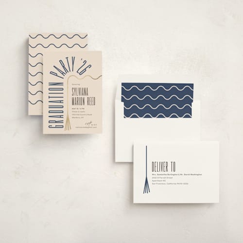 This is a elan graduation invitations with foil pressed by letterfix called deneb printing on signature in standard