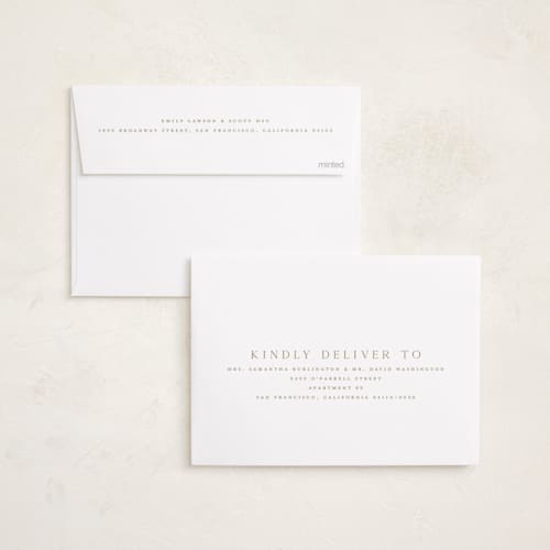 This is a snow graduation announcements with foil pressed by Sarah Curry called serif printing on recycled smooth signature in standard