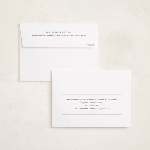This is a burgundy graduation announcements with foil pressed by Baumbirdy called graduate stripe printing on recycled smooth signature in standard