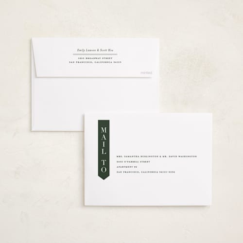 This is a pine graduation announcements with foil pressed by Lauren Chism called classic sash printing on recycled smooth signature in standard