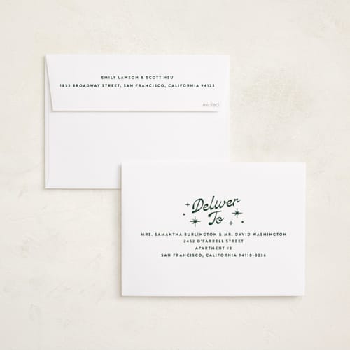 This is a forest graduation announcements with foil pressed by Ekko Studio called nostalgia printing on recycled smooth signature in standard