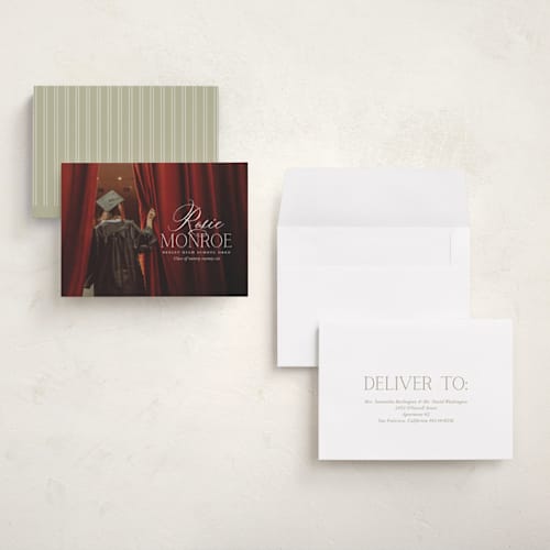 This is a cotton graduation announcements with standard by Oscar and Emma - Karly Depew called classic allure printing on recycled smooth signature in grand