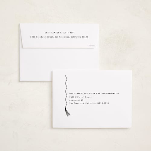 This is a nero graduation announcements with standard by Pati Cascino called celebra printing on recycled smooth signature in grand