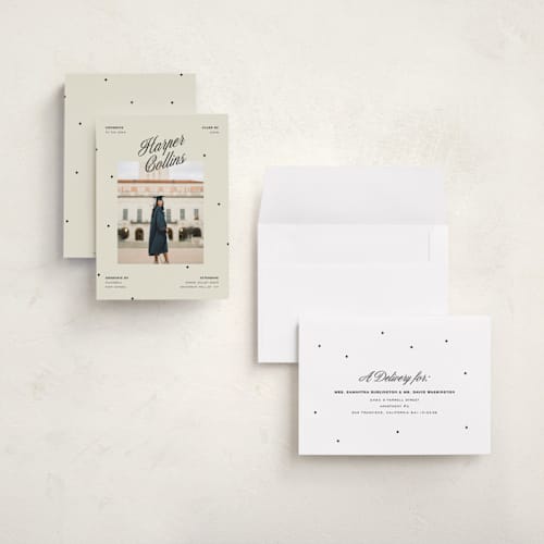 This is a butter graduation announcements with standard by Pixel and Hank called the modern printing on recycled smooth signature in grand