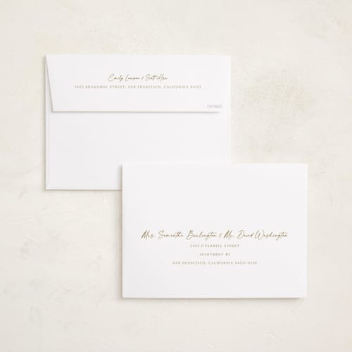 This is a snow graduation announcements with standard by Sarah Curry called graduate script printing on recycled smooth signature in grand
