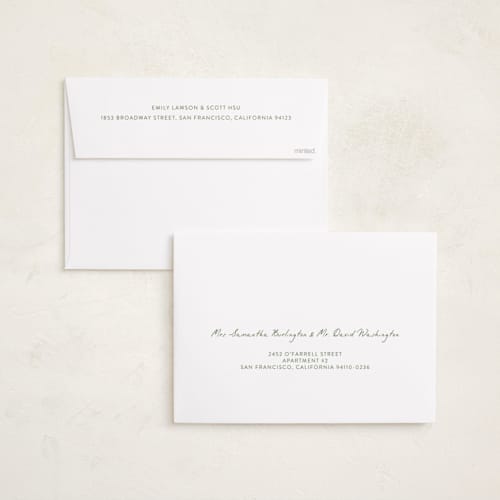 This is a sage graduation announcements with standard by Gabrielle Neil called lady lady printing on recycled smooth signature in grand